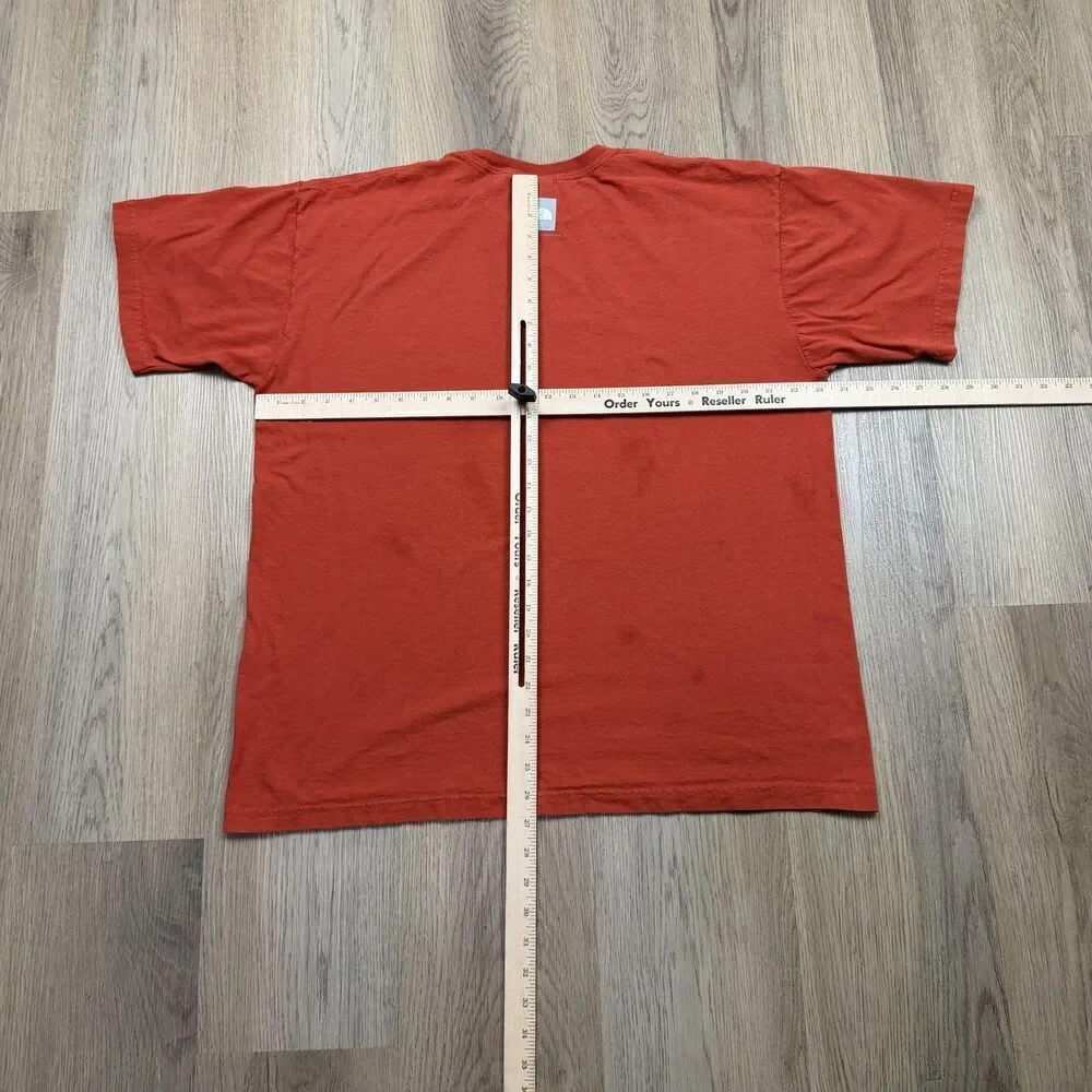 The North Face Shirt Mens Large Orange Ski Mountain Logo Graphic Tee Outdoor